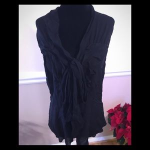 EUC WHBM tie neck blouse-size 12